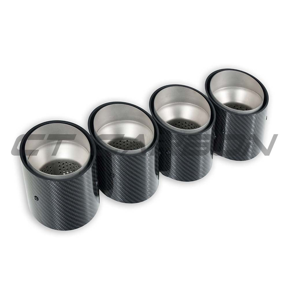 CT CARBON BMW M2, M3, M4 G87/G80/G81/G82/G83 CARBON EXHAUST TIPS - CHROME SLASH CUT (SET OF 4) | SWISS HOMOLOGATED