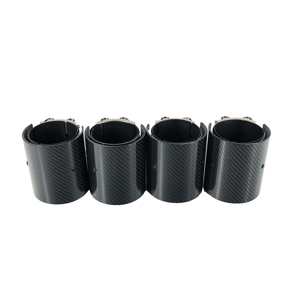 CT CARBON BMW M2, M3, M4 G87/G80/G81/G82/G83 CARBON EXHAUST TIPS - BLACK STRAIGHT CUT (SET OF 4) | SWISS HOMOLOGATED