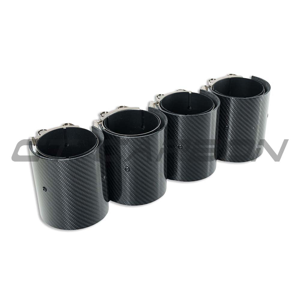 CT CARBON BMW M2, M3, M4 G87/G80/G81/G82/G83 CARBON EXHAUST TIPS - BLACK STRAIGHT CUT (SET OF 4) | SWISS HOMOLOGATED