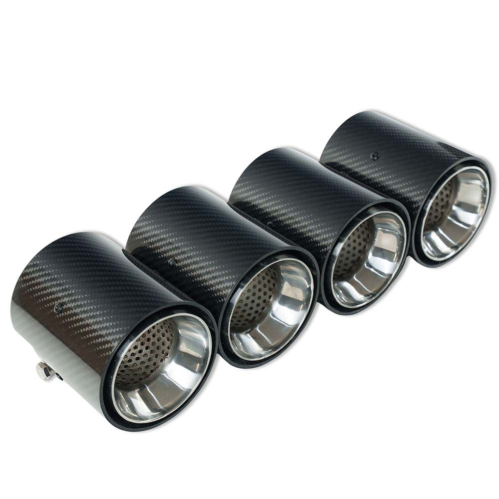 CT CARBON BMW M2, M3, M4 G87/G80/G81/G82/G83 CARBON EXHAUST TIPS - CHROME STRAIGHT CUT (SET OF 4) | SWISS HOMOLOGATED
