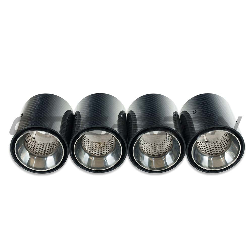 CT CARBON BMW M2, M3, M4 G87/G80/G81/G82/G83 CARBON EXHAUST TIPS - CHROME STRAIGHT CUT (SET OF 4) | SWISS HOMOLOGATED
