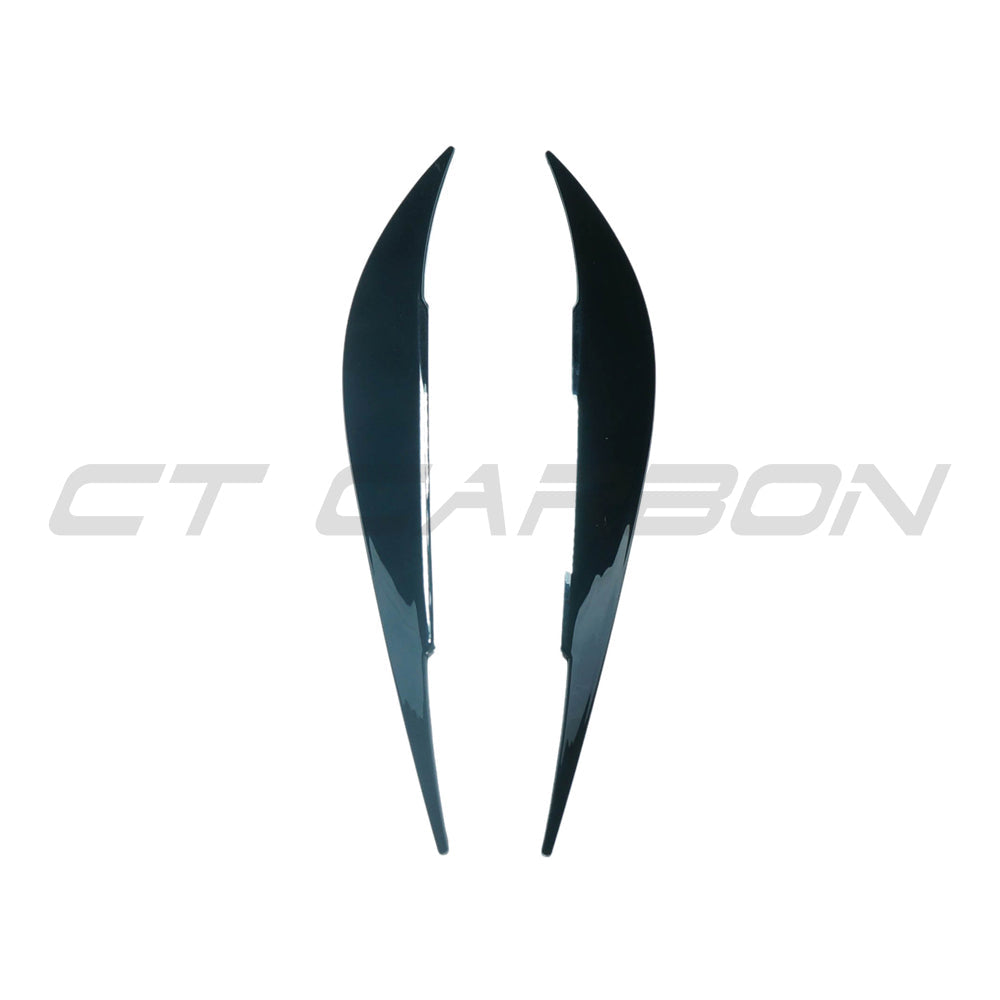 CT CARBON BMW M4 F82 / F83 & F32/F33/F36 4 SERIES GLOSS BLACK HEADLIGHT EYEBROWS/EYELIDS | SWISS HOMOLOGATED