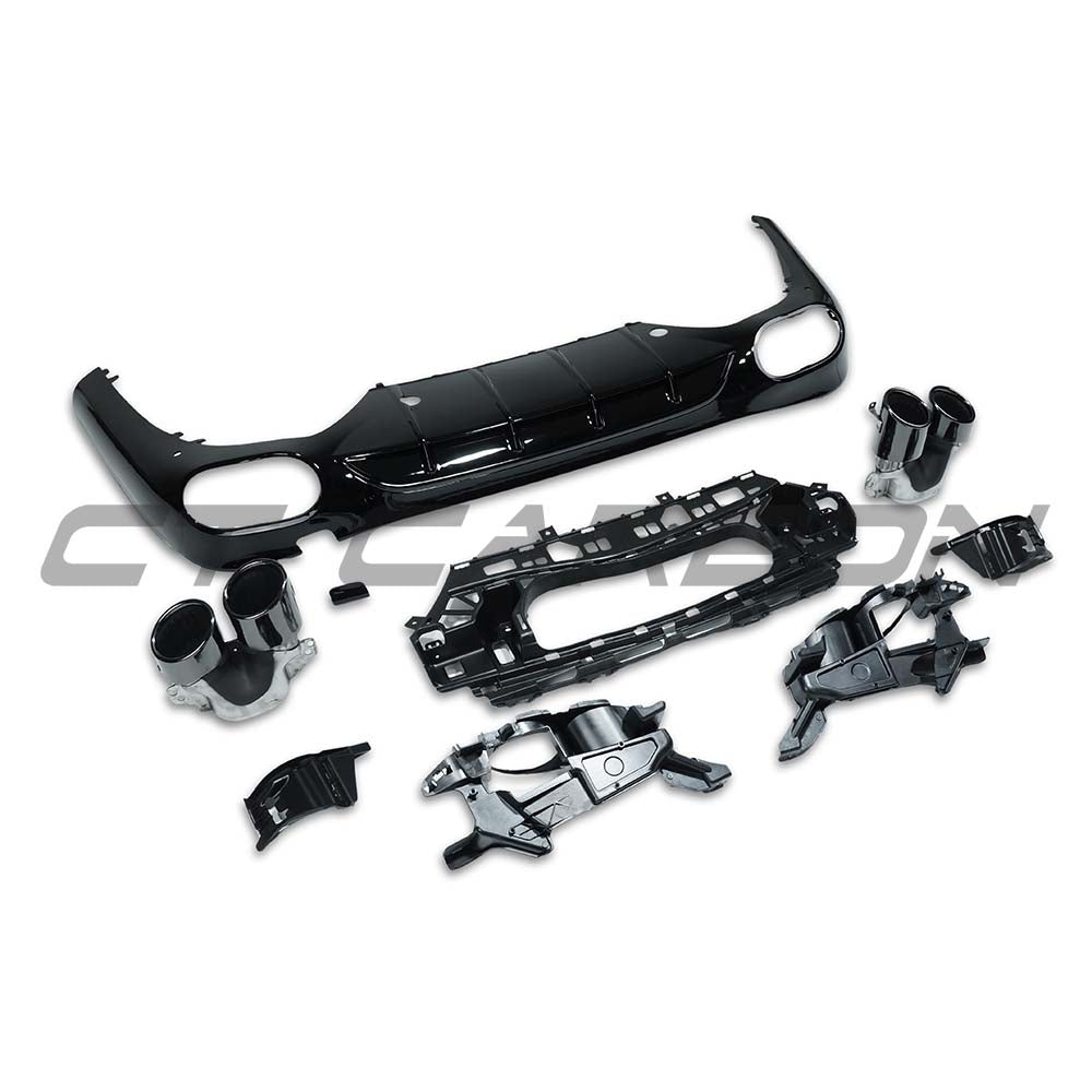 CT CARBON MERCEDES E-CLASS W214 2024+ DIFFUSER WITH TIPS | SWISS HOMOLOGATED