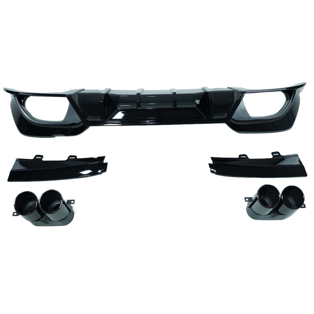 CT CARBON BMW 3 SERIES G20/G21 2018-2022 PRE-LCI GLOSS BLACK DIFFUSER AND TIPS - V3 | SWISS HOMOLOGATED