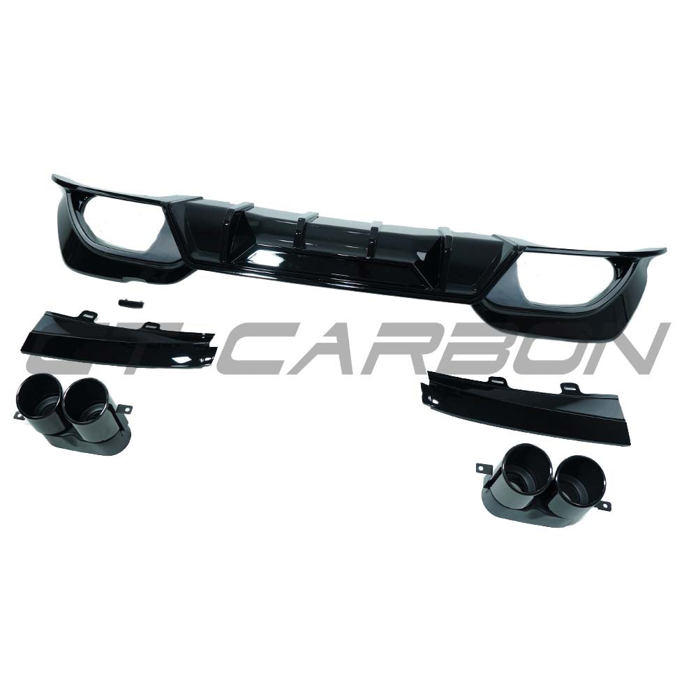 CT CARBON BMW 3 SERIES G20/G21 2018-2022 PRE-LCI GLOSS BLACK DIFFUSER AND TIPS - V3 | SWISS HOMOLOGATED