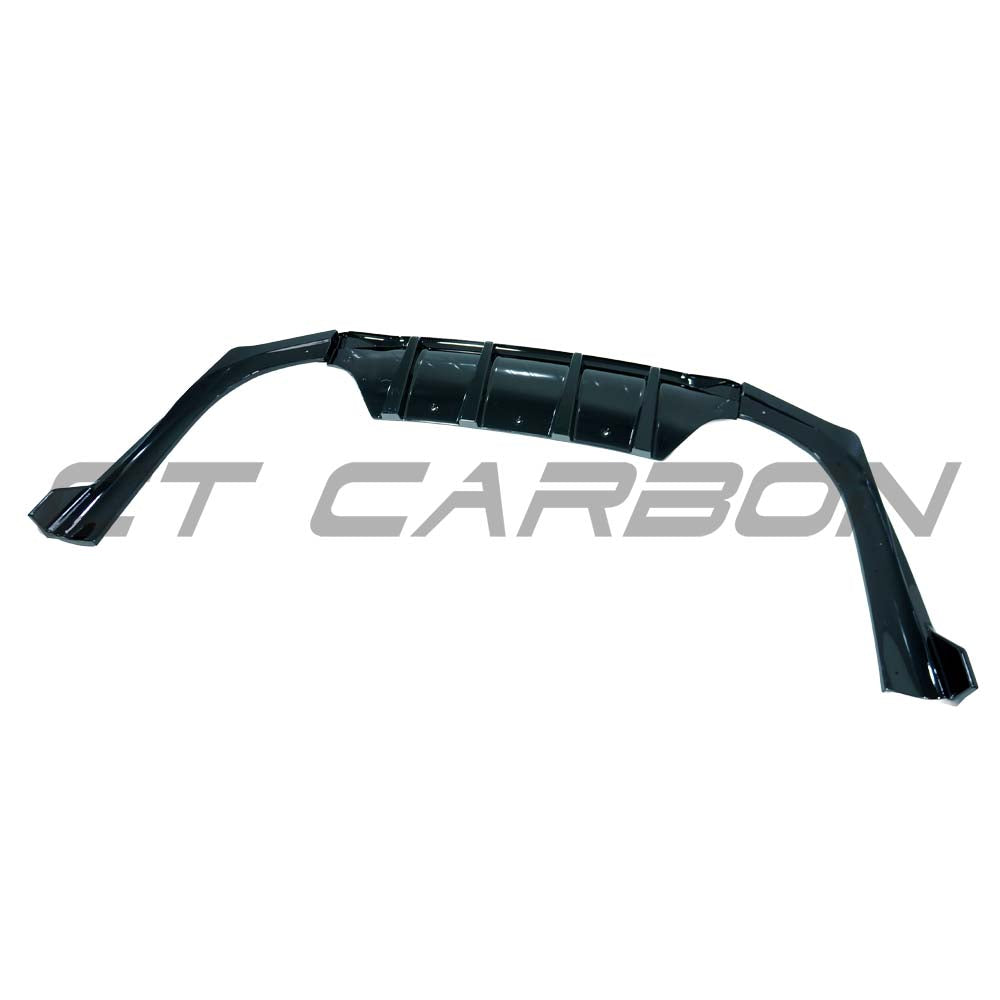 CT CARBON MERCEDES C-CLASS W206 2021+ GLOSS BLACK DIFFUSER WITH CORNERS | SWISS HOMOLOGATED