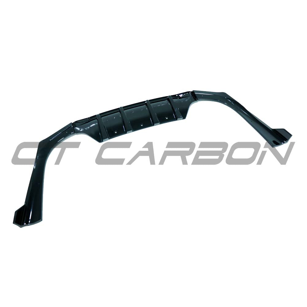 CT CARBON MERCEDES C-CLASS W206 2021+ GLOSS BLACK DIFFUSER WITH CORNERS | SWISS HOMOLOGATED