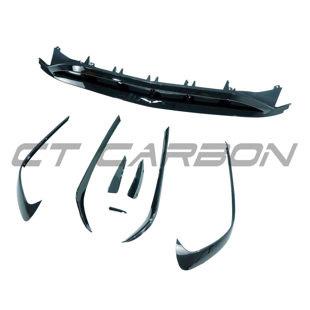 CT CARBON MERCEDES A-CLASS W176 (FACELIFT) 2015-2018 GLOSS BLACK SPLITTER | HOMOLOGATION IN PROCESS