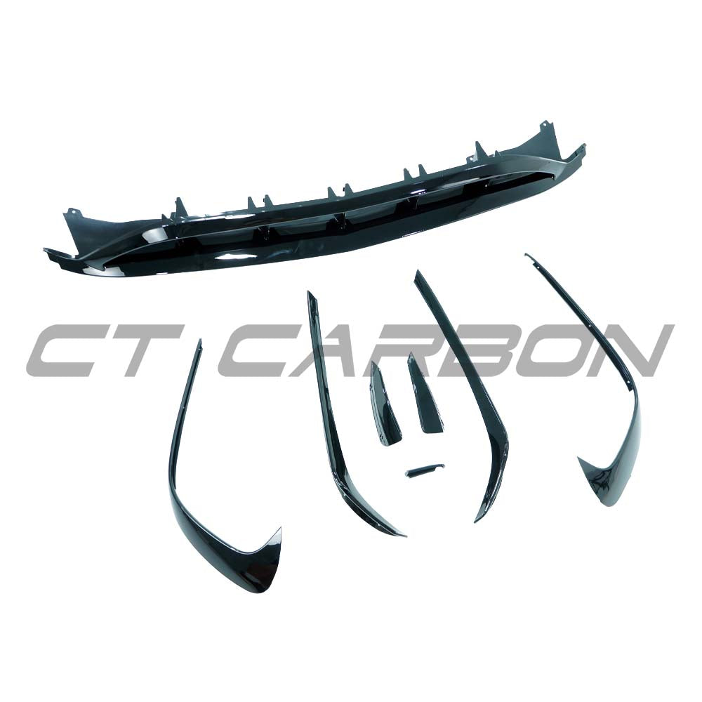 CT CARBON MERCEDES A-CLASS W176 (FACELIFT) 2015-2018 GLOSS BLACK SPLITTER | HOMOLOGATION IN PROCESS