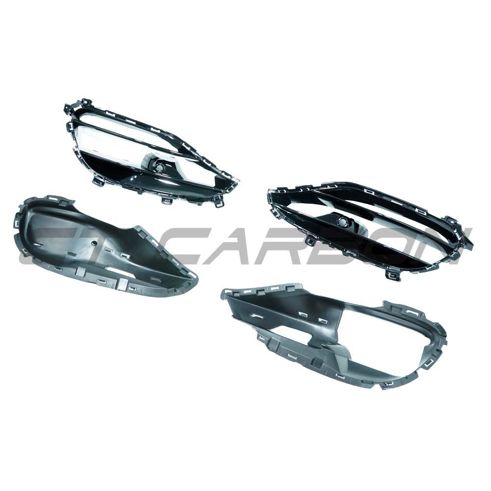 CT CARBON MERCEDES A-CLASS W176 (FACELIFT) 2015-2018 GLOSS BLACK FRONT BUMPER VENTS | HOMOLOGATION IN PROCESS