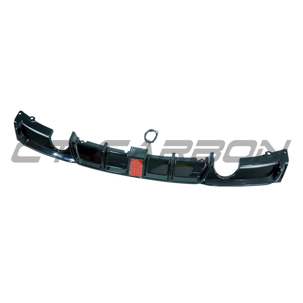 CT CARBON BMW F30/F31 3 SERIES 2012-2019 GLOSS BLACK DUAL EXIT DIFFUSER WITH LED | SWISS HOMOLOGATED