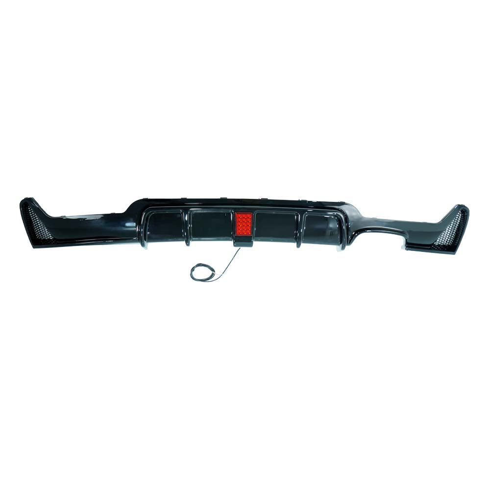 CT CARBON BMW 4 SERIES F32/F33/F36 GLOSS BLACK TWIN LEFT EXHAUST DIFFUSER WITH LED - V3 | SWISS HOMOLOGATED