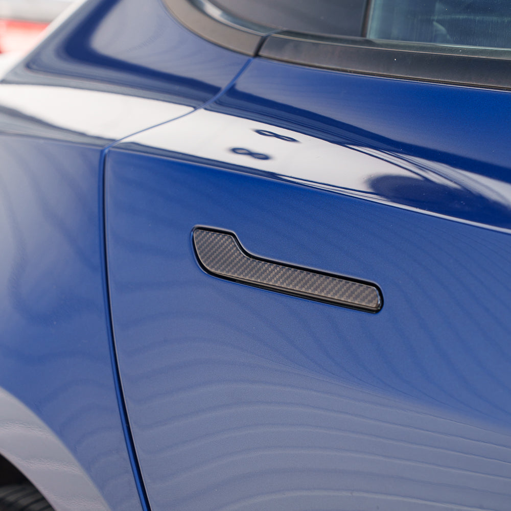 CT CARBON TESLA MODEL 3 & Y 2017+ MATTE CARBON FIBRE HANDLE COVERS | SWISS HOMOLOGATED