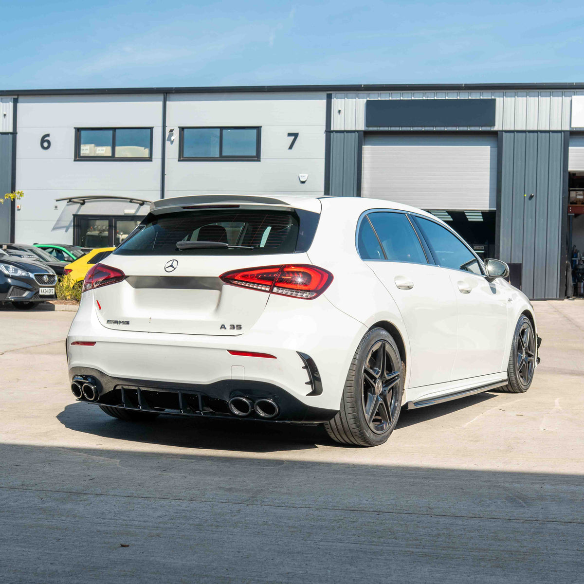 CT CARBON MERCEDES A-CLASS W177/V177 2018-CURRENT GLOSS BLACK QUAD TIP DIFFUSER | SWISS HOMOLOGATED