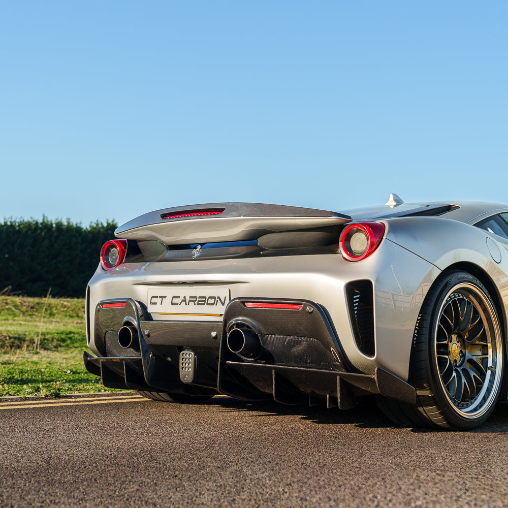 CT CARBON FERRARI 488 PISTA CARBON FIBRE SPOILER - CT DESIGN | SWISS HOMOLOGATED