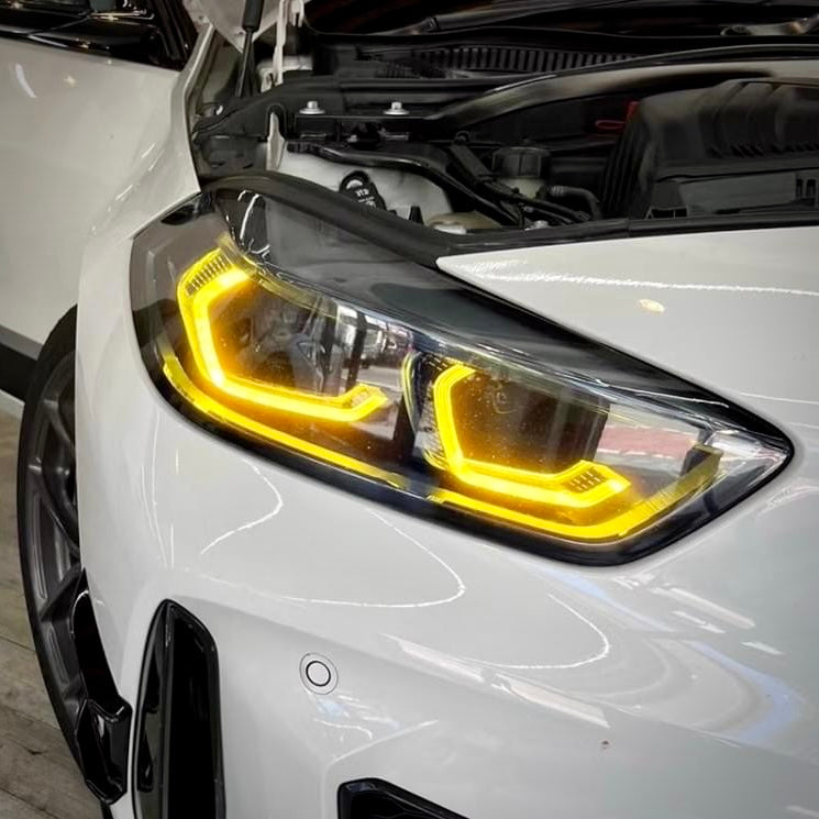 CT CARBON BMW F40/F44 2019-2024 M-SPORT YELLOW ADAPTIVE MODULE SET | NO HOMOLOGATION