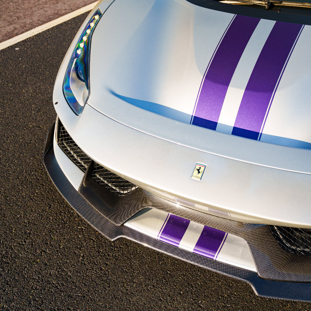 CT CARBON FERRARI 488 PISTA CARBON FIBRE SPLITTER - CT DESIGN | HOMOLOGATION IN PROCESS