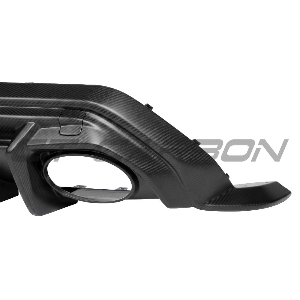 CT CARBON AUDI RS3 8Y SPORTBACK 2025+ MATTE CARBON FIBRE REAR DIFFUSER - V1 - CT DESIGN | SWISS HOMOLOGATED