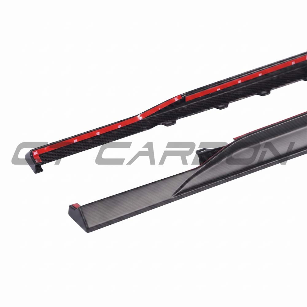 CT CARBON AUDI RS6/RS7 C8 AVANT MATTE CARBON FIBRE SIDE SKIRTS - CT DESIGN - V2 | SWISS HOMOLOGATED