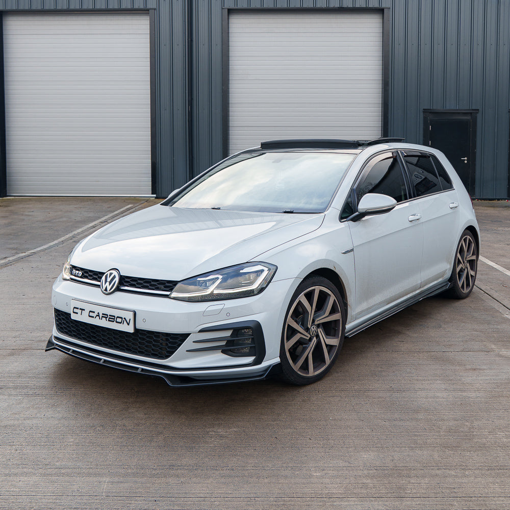 CT CARBON VOLKSWAGEN GOLF R/GTD/GTI MK7/7.5 2014-2020 GLOSS BLACK SPLITTER | HOMOLOGATION IN PROCESS