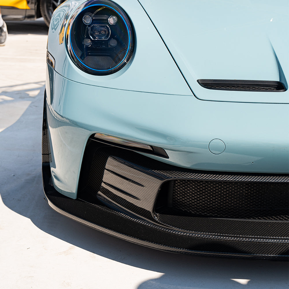 CT CARBON PORSCHE 911 992.1 GT3 & GT3 TOURING 2022-2024 CARBON FIBRE SPLITTER - CT DESIGN | HOMOLOGATION IN PROCESS