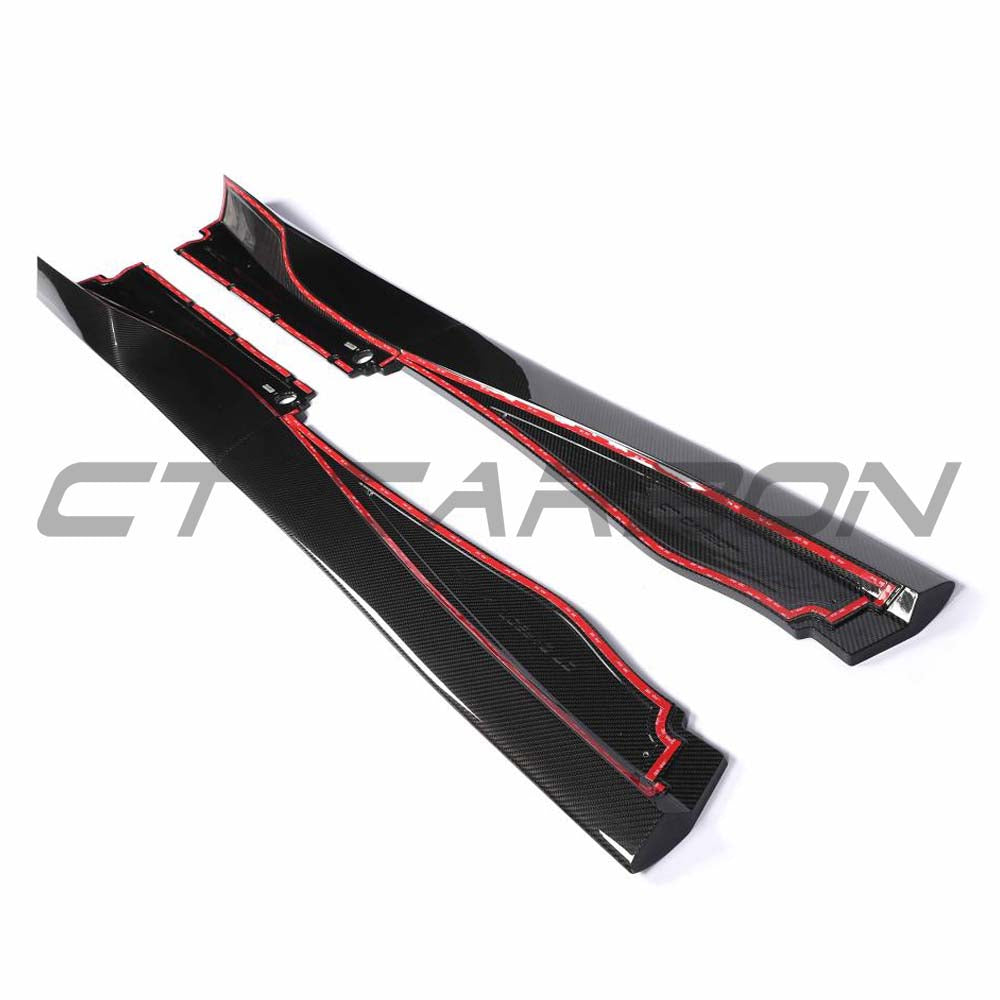 CT CARBON MCLAREN 750S 2023+ CARBON FIBRE SIDE SKIRTS - CT DESIGN | SWISS HOMOLOGATED