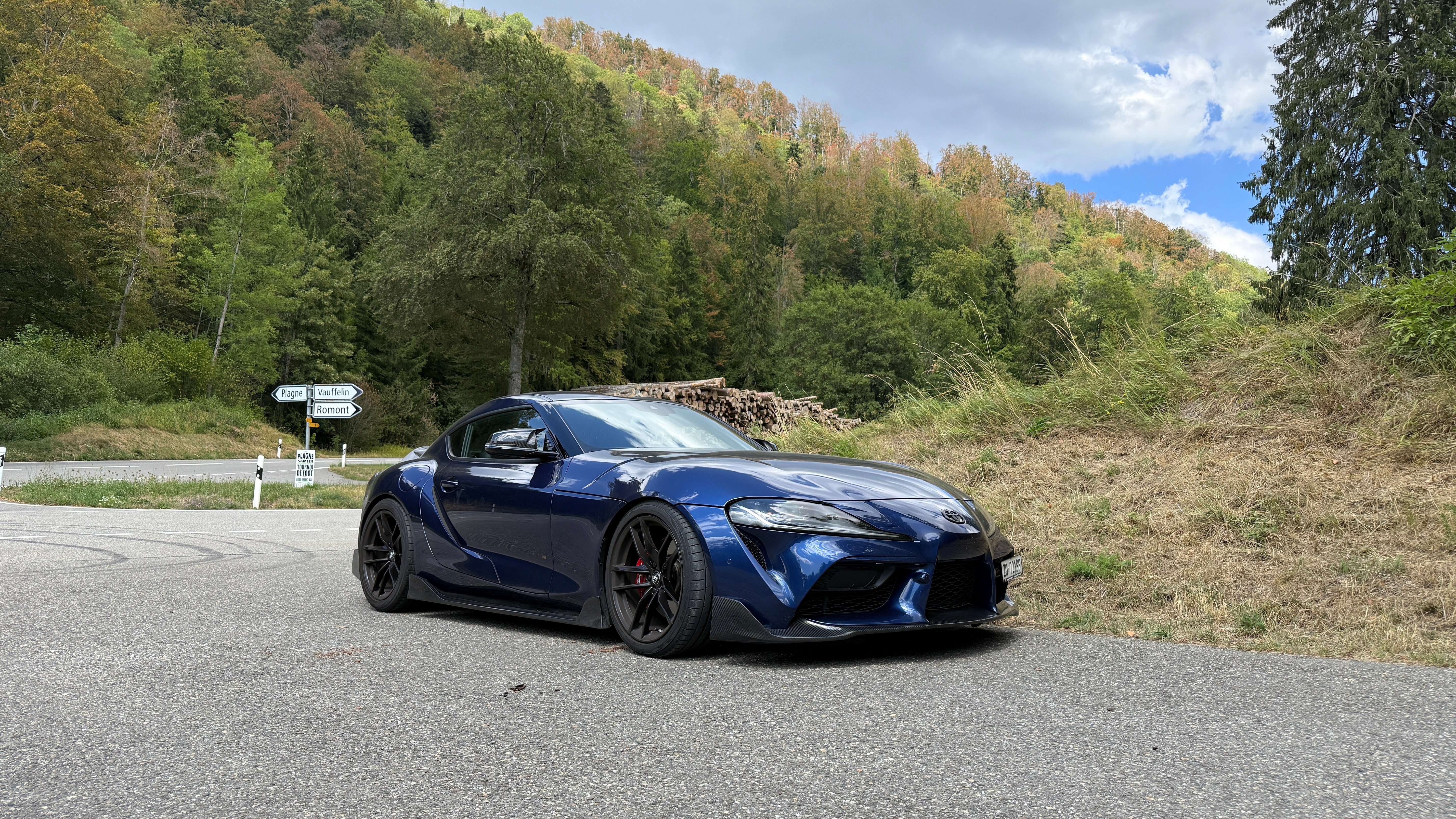 CT CARBON TOYOTA SUPRA 2019+ A90 CARBON FIBRE SPLITTER - V3 | SWISS HOMOLOGATED