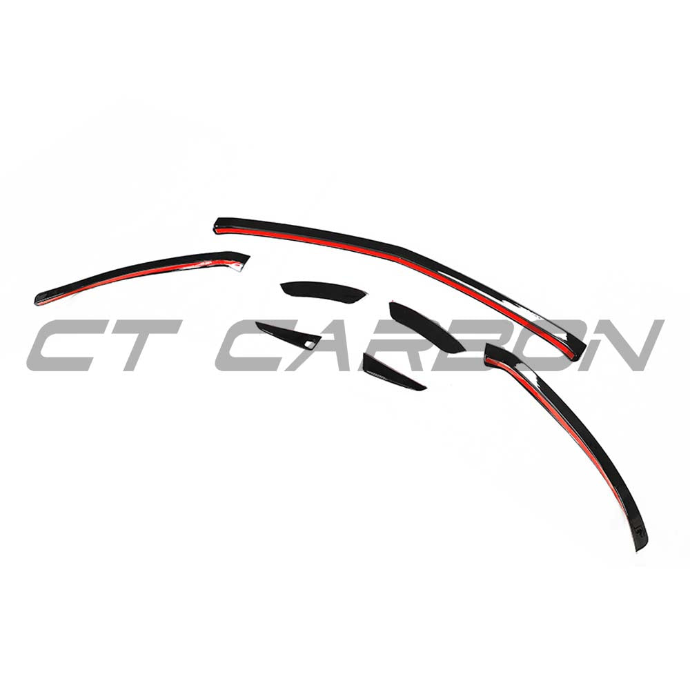 CT CARBON MERCEDES A-CLASS V177 & W177 2018-2022 GLOSS BLACK SPLITTER & CANARDS | HOMOLOGATION IN PROCESS