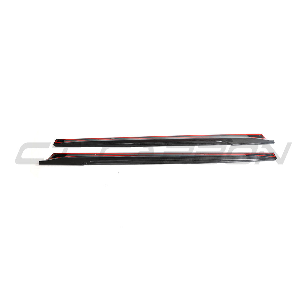 CT CARBON TESLA MODEL 3 2023+ CARBON FIBRE SIDE SKIRTS - V2 | SWISS HOMOLOGATED