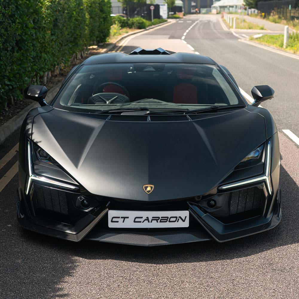 CT CARBON LAMBORGHINI REVUELTO CARBON FIBRE FRONT SPLITTER - CT DESIGN | HOMOLOGATION IN PROCESS