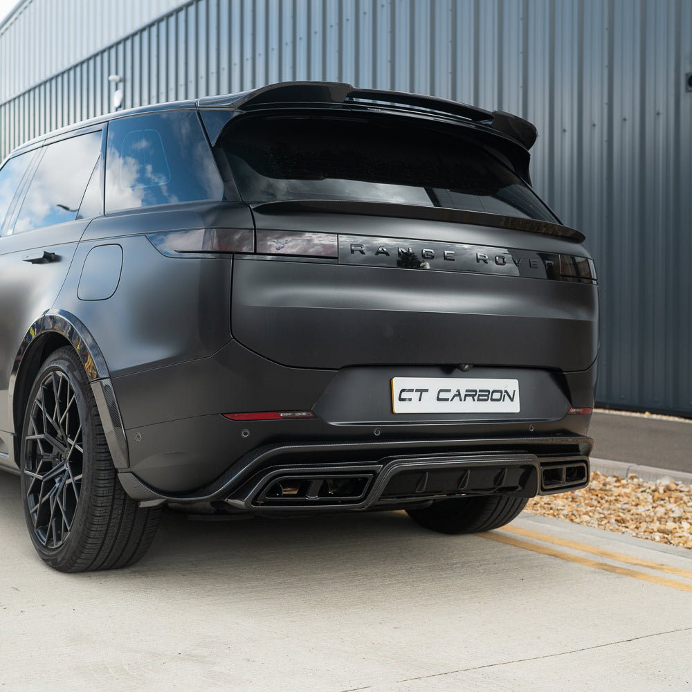 CT CARBON RANGE ROVER SPORT L461 2023+ CARBON FIBRE DIFFUSER AND TIPS - CT DESIGN | SWISS HOMOLOGATED