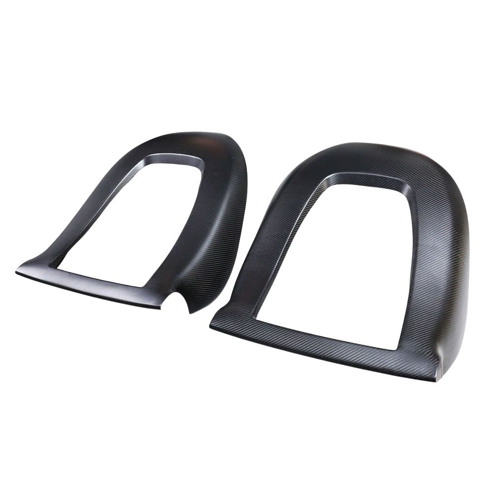 CT CARBON TESLA MODEL 3 2017-2023 MATTE CARBON FIBRE SEAT BACK COVERS | NO HOMOLOGATION