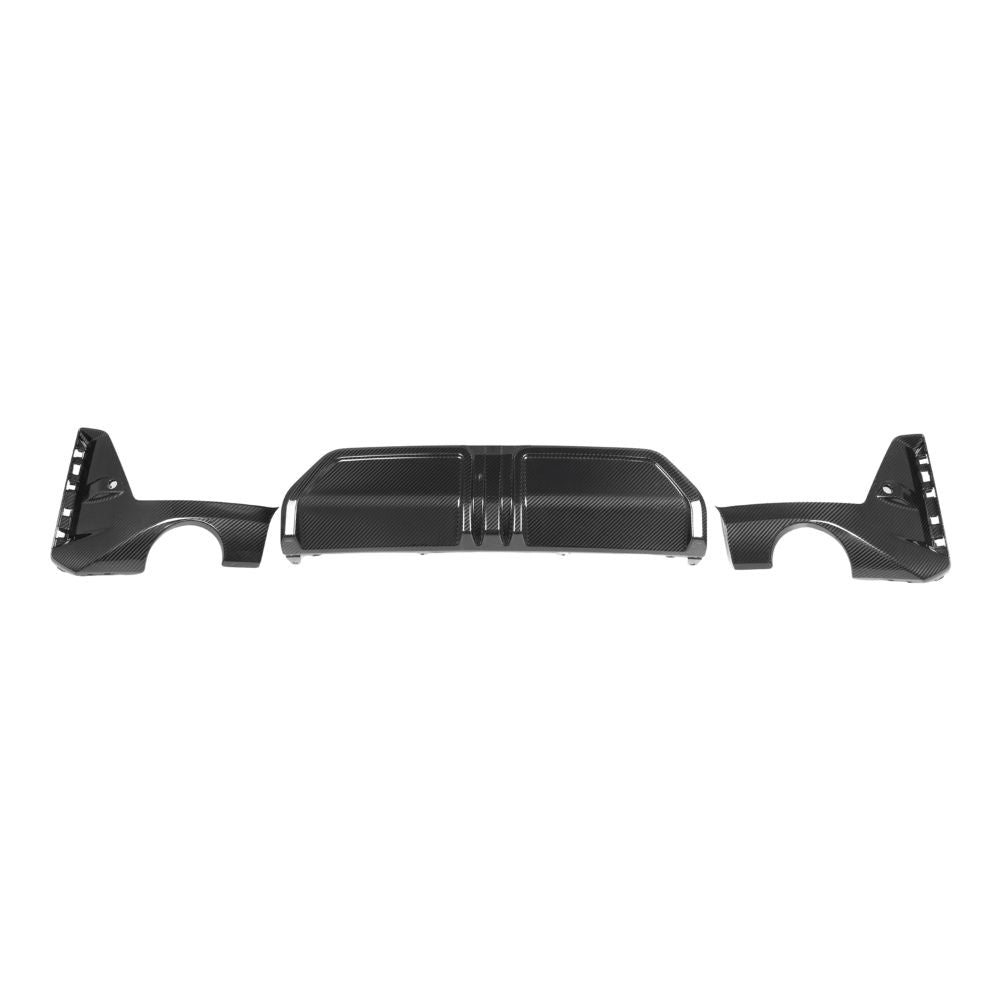 CT CARBON BMW 3 SERIES G20/G21 2022+ LCI CARBON FIBRE DIFFUSER - ROUND TIPS - V1 | SWISS HOMOLOGATED