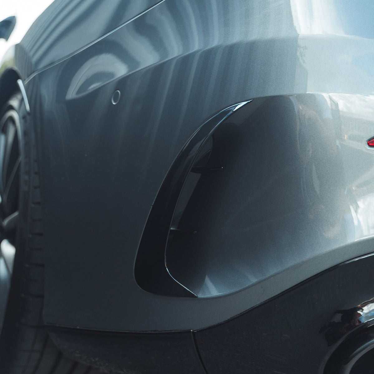 CT CARBON MERCEDES A-CLASS A35 V177 GLOSS BLACK REAR BUMPER CORNERS | SWISS HOMOLOGATED