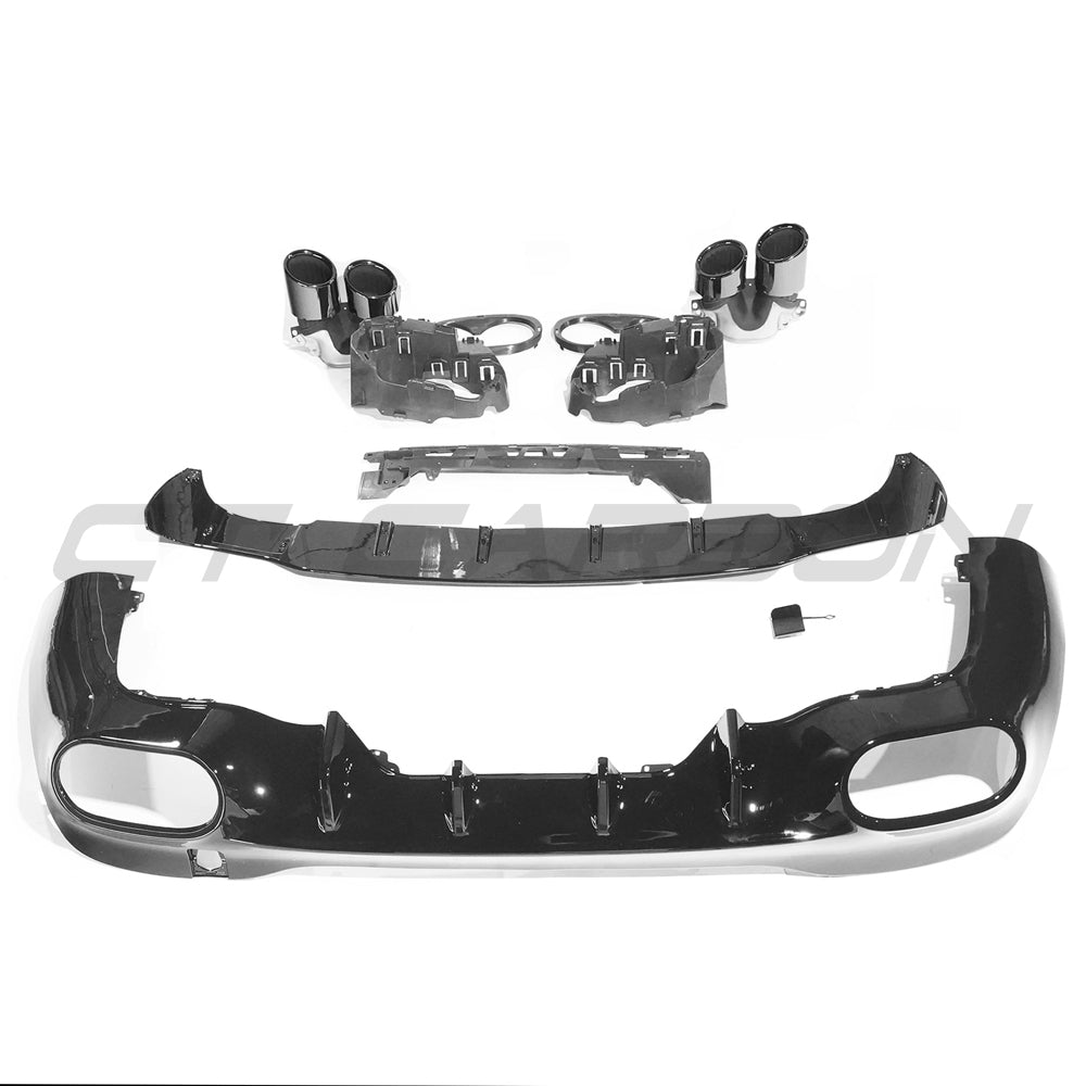 CT CARBON MERCEDES W118 CLA & CLA35 GLOSS BLACK QUAD TIP DIFFUSER | SWISS HOMOLOGATED