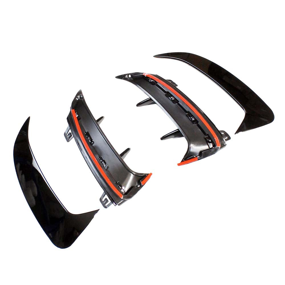 CT CARBON MERCEDES A-CLASS A35 V177 GLOSS BLACK REAR BUMPER CORNERS | SWISS HOMOLOGATED