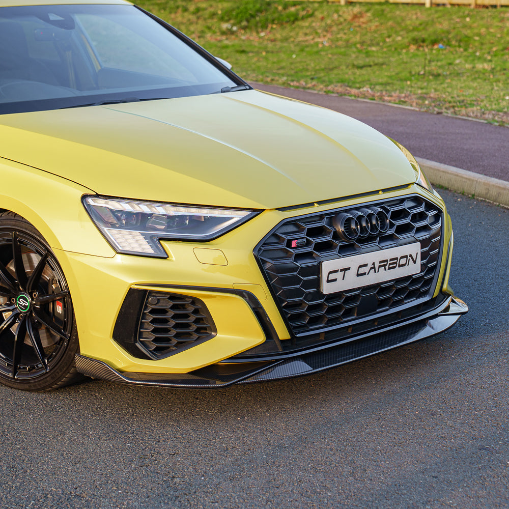 CT CARBON FRONT LIP AUDI A3/S3 8Y - CT DESIGN | PRE-HOMOLOGATION OFFER