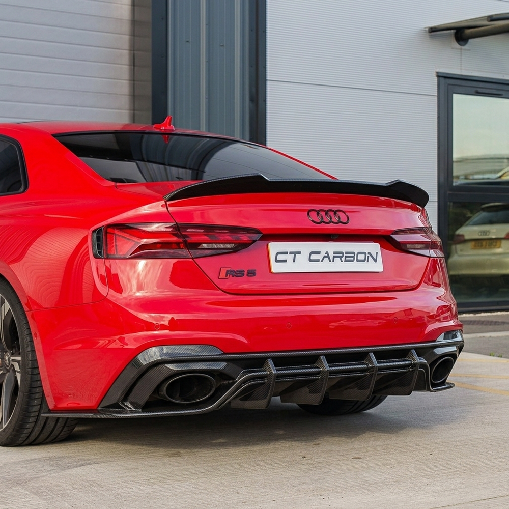 CT CARBON AUDI RS5 B9.5 SPORTBACK & COUPE 2020-2025 CARBON FIBRE DIFFUSER - CT DESIGN | SWISS HOMOLOGATED