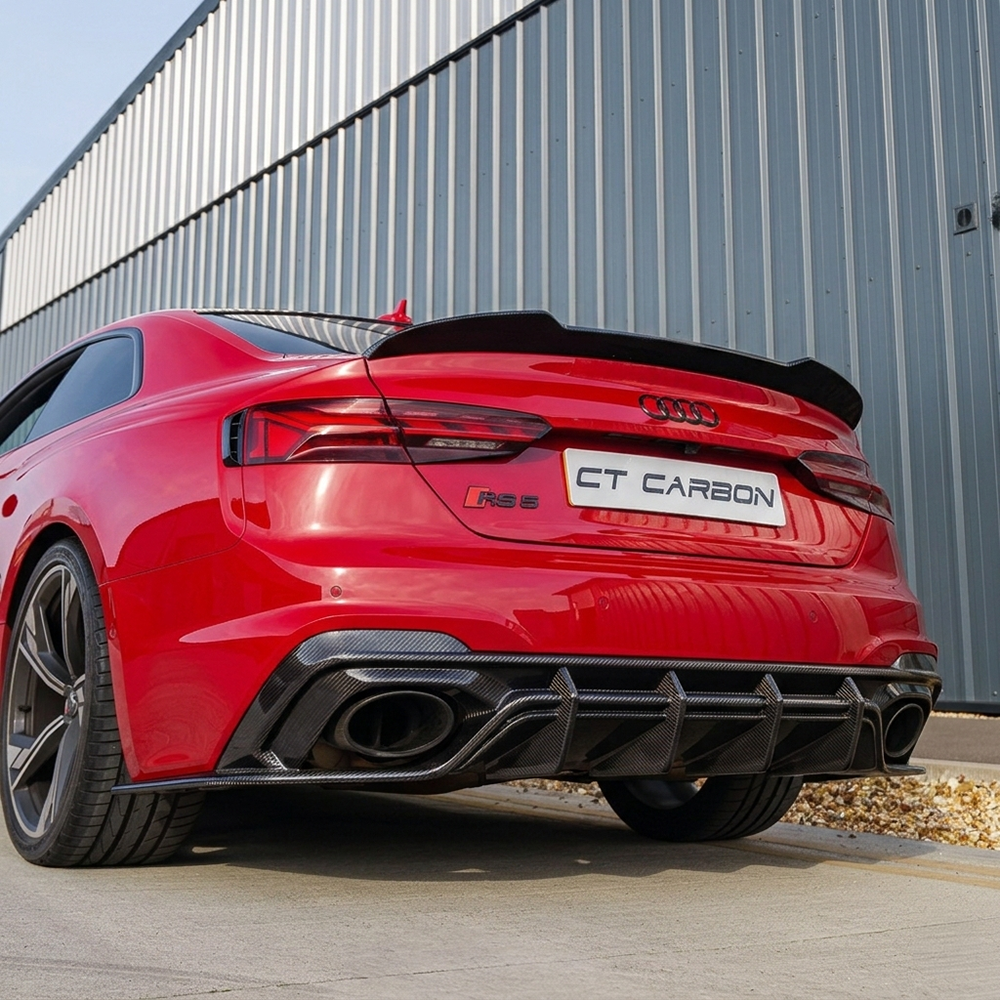 CT CARBON AUDI RS5 B9.5 SPORTBACK & COUPE 2020-2025 CARBON FIBRE DIFFUSER - CT DESIGN | SWISS HOMOLOGATED