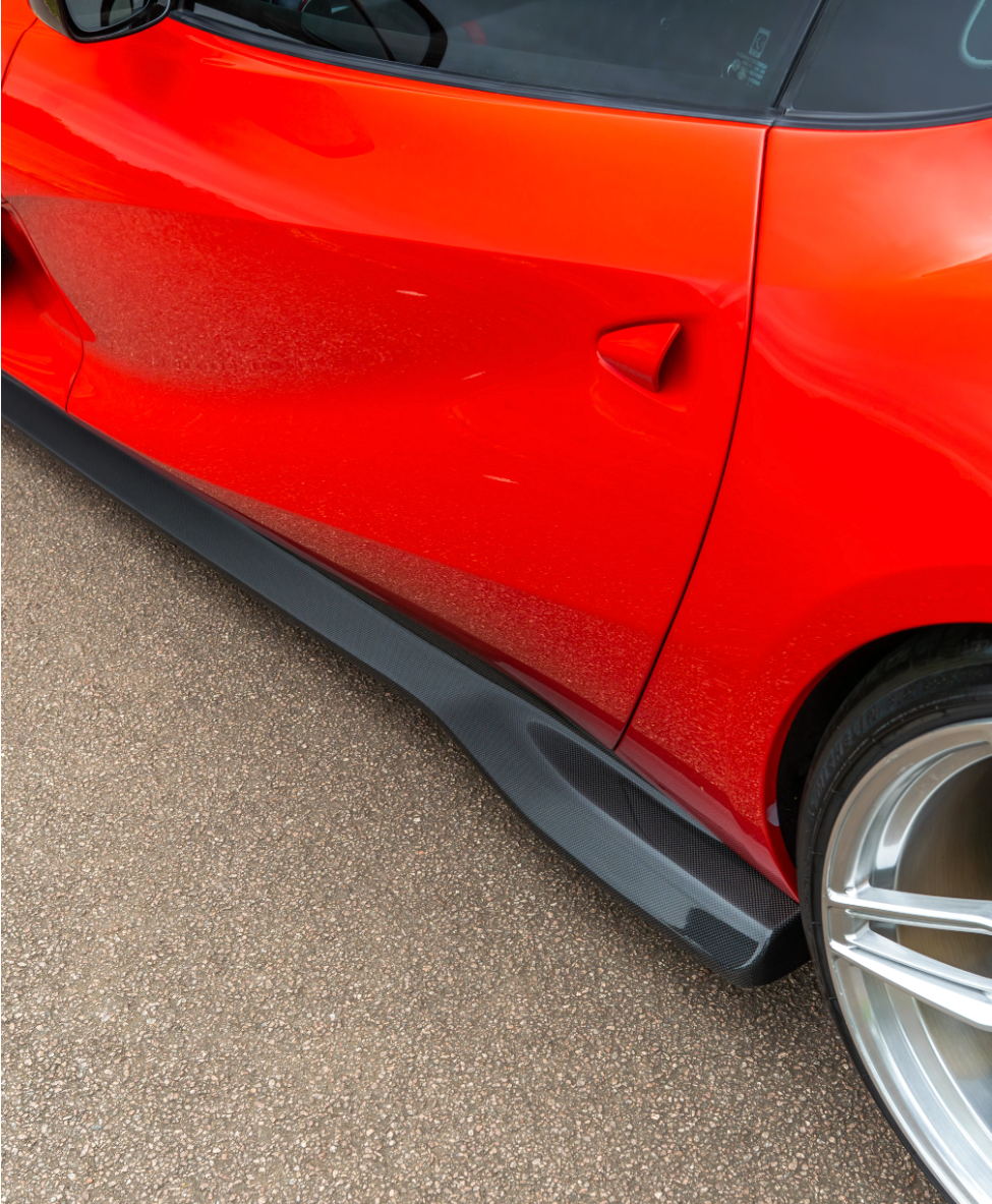 CT CARBON Ferrari 812 Superfast & GTS Carbon Fibre Side Skirt Extension CT Design | SWISS HOMOLOGATED