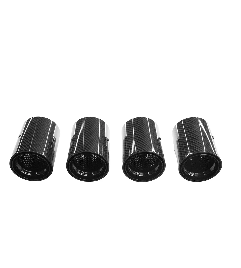 CT CARBON BMW M2 / M3 / M4 / M5 F10 F80 F82 F83 F87 Carbon Fibre Exhaust Tips BLACK x4 | SWISS HOMOLOGATED