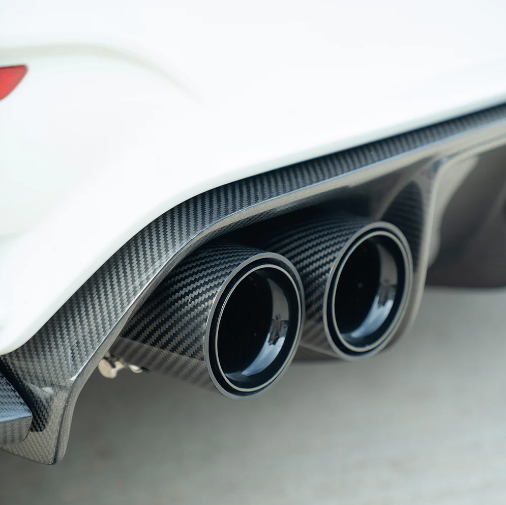 CT CARBON BMW M2 / M3 / M4 / M5 F10 F80 F82 F83 F87 Carbon Fibre Exhaust Tips BLACK x4 | SWISS HOMOLOGATED