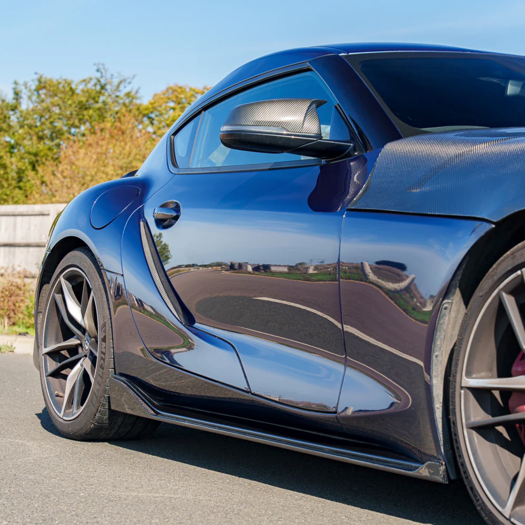 CT CARBON SIDE SKIRTS TOYOTA SUPRA A90 - CT DESIGN | SWISS HOMOLOGATED
