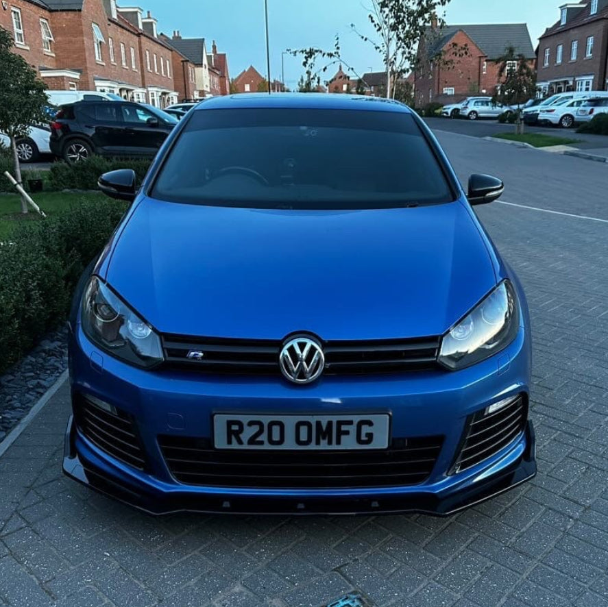 CT CARBON VOLKSWAGEN GOLF R20 MK6 2009-2013 GLOSS BLACK SPLITTER | HOMOLOGATION IN PROCESS