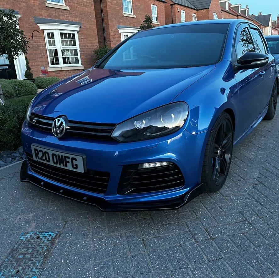 CT CARBON VOLKSWAGEN GOLF R20 MK6 2009-2013 GLOSS BLACK SPLITTER | HOMOLOGATION IN PROCESS