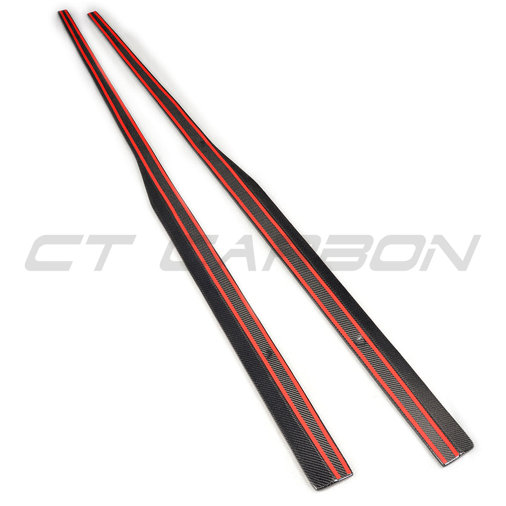 CT CARBON VW GOLF GTD/GTI MK7/7.5 2014-2020 CARBON FIBRE SIDE SKIRTS | SWISS HOMOLOGATED