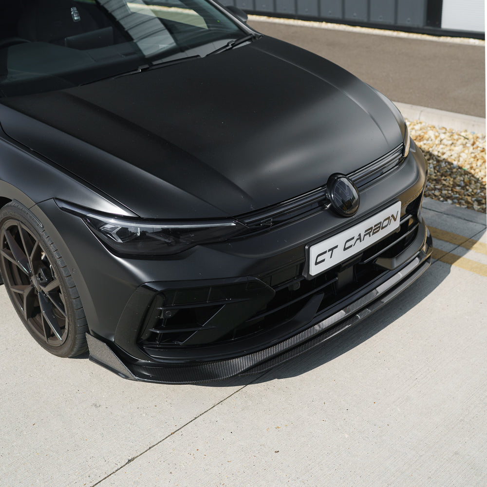 CT CARBON VW GOLF MK8.5 R/CS 2024+ CARBON FIBRE SPLITTER - CT DESIGN | HOMOLOGATION IN PROCESS