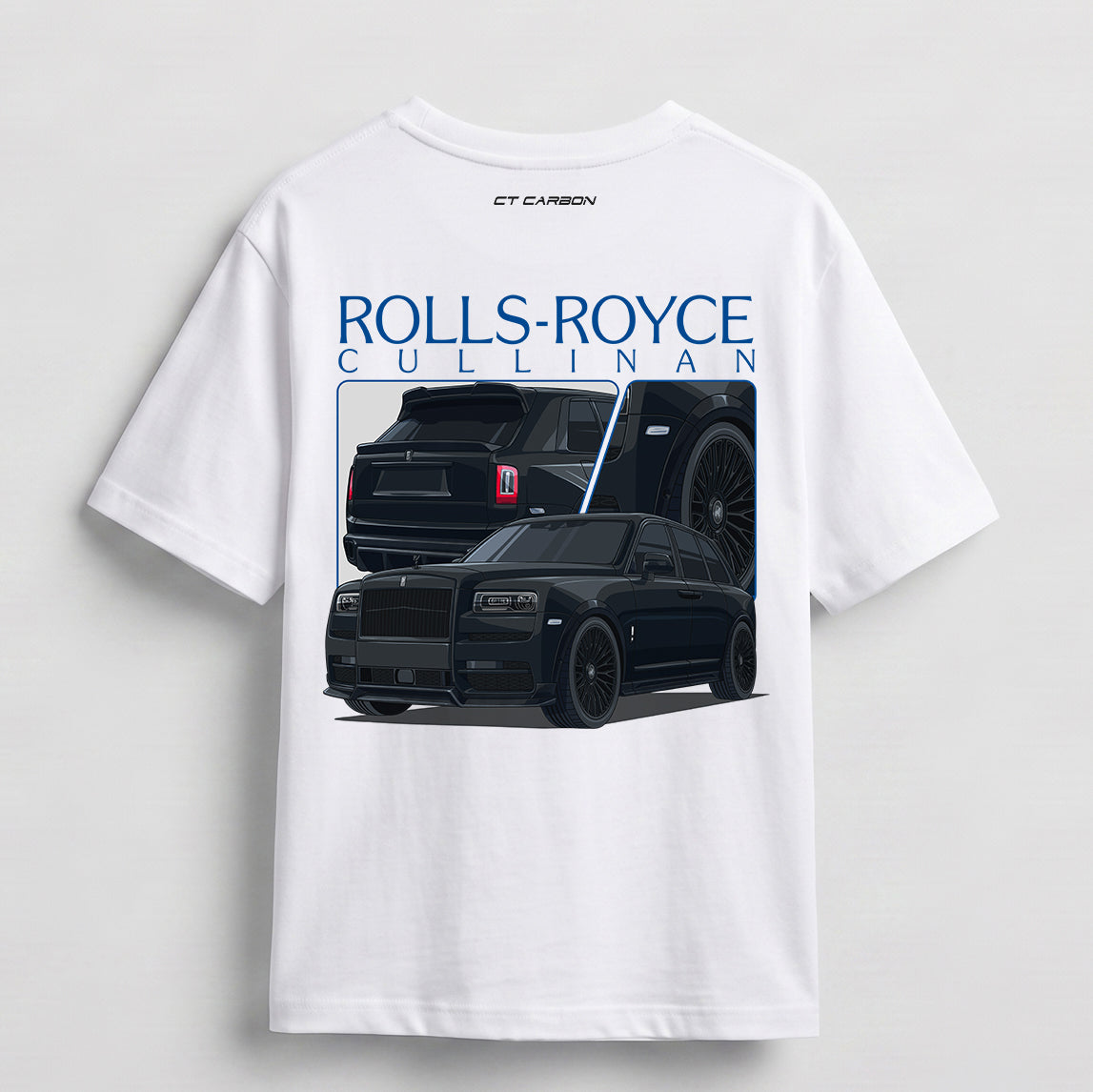 CT CARBON ROLLS-ROYCE CULLINAN GRAPHIC T-SHIRT - WHITE