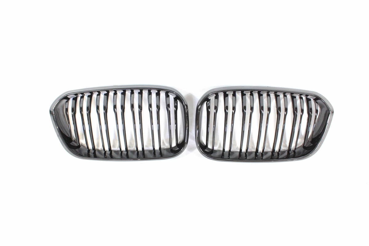 CT CARBON BMW F20 1 SERIES LCI DOUBLE SLAT GLOSS BLACK GRILLES | HOMOLOGATION IN PROCESS