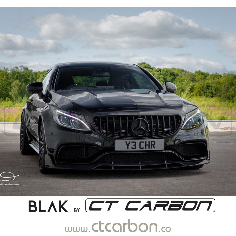 CT CARBON MERCEDES W205 C63 AMG 2014-2018 AMG GT BLACK GRILLE (WITHOUT CAMERA) | HOMOLOGATION IN PROCESS